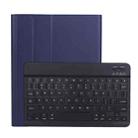 A098B TPU Detachable Ultra-thin Bluetooth Keyboard Tablet Case for iPad Air 4 10.9 inch (2020), with Stand & Pen Slot(Dark Blue) - 1