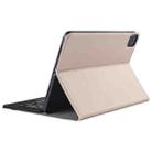 A098B-A Detachable ABS Ultra-thin Bluetooth Keyboard + TPU Tablet Case for iPad Air 4 10.9 inch (2020), with Stand & Pen Slot & Touch(Gold) - 2