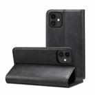 For iPhone 12 mini Calf Texture Horizontal Flip Leather Case with Holder & Card Slots & Wallet (Black) - 1