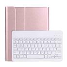 A098BS Detachable Ultra-thin Backlight Bluetooth Keyboard Tablet Case for iPad Air 4 10.9 inch (2020), with Stand & Pen Slot(Rose Gold) - 1