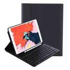 T098B Integrated Ultra-thin Candy Colors Bluetooth Keyboard Tablet Case for iPad Air 4 10.9 inch (2020), with Stand & Pen Slot(Black) - 1