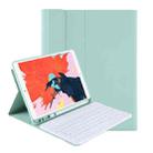 T098B Integrated Ultra-thin Candy Colors Bluetooth Keyboard Tablet Case for iPad Air 4 10.9 inch (2020), with Stand & Pen Slot(Light Green) - 1