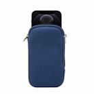 For iPhone 12 / 12 Pro Universal Elasticity Zipper Protective Case Storage Bag with Lanyard / 6.1 inch Smart Phones(Sapphire Blue) - 1