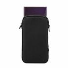 Universal Elasticity Zipper Protective Case Storage Bag with Lanyard For 6.7-6.9 inch Smart Phones(Black) - 1