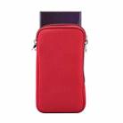 Universal Elasticity Zipper Protective Case Storage Bag with Lanyard For 6.7-6.9 inch Smart Phones(Purplish Red) - 1