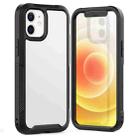 PC+TPU Color Transparent Shockproof Phone Protective Case For iPhone 12 Mini(Black) - 1