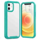 PC+TPU Color Transparent Shockproof Phone Protective Case For iPhone 12 Mini(Light Blue) - 1