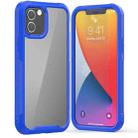 PC+TPU Color Transparent Shockproof Phone Protective Case For iPhone 12 / 12 Pro(Blue) - 1