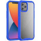 PC+TPU Color Transparent Shockproof Phone Protective Case For iPhone 12 Pro Max(Blue) - 1