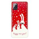 For Samsung Galaxy A31 Trendy Cute Christmas Patterned Case Clear TPU Cover Phone Cases(Three White Rabbits) - 1