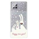 For Samsung Galaxy A42 5G Trendy Cute Christmas Patterned Case Clear TPU Cover Phone Cases(Three White Rabbits) - 1