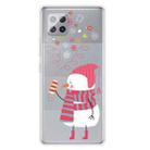 For Samsung Galaxy A42 5G Trendy Cute Christmas Patterned Case Clear TPU Cover Phone Cases(Fireworks and Snowmen) - 1