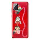 For Samsung Galaxy A71 Trendy Cute Christmas Patterned Case Clear TPU Cover Phone Cases(Red Belt Bird) - 1