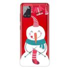 For Samsung Galaxy A71 5G Trendy Cute Christmas Patterned Case Clear TPU Cover Phone Cases(Socks Snowman) - 1