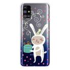 For Samsung Galaxy M31s Trendy Cute Christmas Patterned Case Clear TPU Cover Phone Cases(Gift Rabbit) - 1
