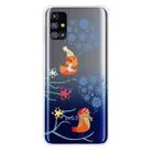 For Samsung Galaxy M31s Trendy Cute Christmas Patterned Case Clear TPU Cover Phone Cases(Two Snowflakes) - 1