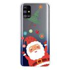 For Samsung Galaxy M31s Trendy Cute Christmas Patterned Case Clear TPU Cover Phone Cases(Ball Santa Claus) - 1