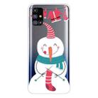 For Samsung Galaxy M51 Trendy Cute Christmas Patterned Case Clear TPU Cover Phone Cases(Socks Snowman) - 1