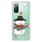 For Samsung Galaxy S20 FE Trendy Cute Christmas Patterned Case Clear TPU Cover Phone Cases(Birdie Snowman) - 1