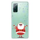 For Samsung Galaxy S20 FE Trendy Cute Christmas Patterned Case Clear TPU Cover Phone Cases(Santa Claus with Open Hands) - 1