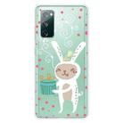 For Samsung Galaxy S20 FE Trendy Cute Christmas Patterned Case Clear TPU Cover Phone Cases(Gift Rabbit) - 1