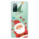 For Samsung Galaxy S20 FE Trendy Cute Christmas Patterned Case Clear TPU Cover Phone Cases(Ball Santa Claus) - 1