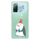 For Samsung Galaxy S20 FE Trendy Cute Christmas Patterned Case Clear TPU Cover Phone Cases(Penguin) - 1