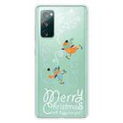 For Samsung Galaxy S20 FE Trendy Cute Christmas Patterned Case Clear TPU Cover Phone Cases(Skiing Bird) - 1