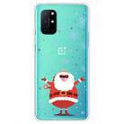 For OnePlus 8T Trendy Cute Christmas Patterned Case Clear TPU Cover Phone Cases(Santa Claus with Open Hands) - 1