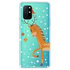 For OnePlus 8T Trendy Cute Christmas Patterned Case Clear TPU Cover Phone Cases(Stag Deer) - 1
