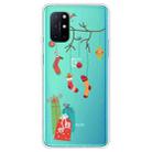 For OnePlus 8T Trendy Cute Christmas Patterned Case Clear TPU Cover Phone Cases(Black Tree Gift) - 1