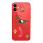 For iPhone 12 mini Trendy Cute Christmas Patterned Case Clear TPU Cover Phone Cases (Gift Bird) - 1