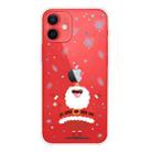 For iPhone 12 mini Trendy Cute Christmas Patterned Case Clear TPU Cover Phone Cases (Santa Claus with Open Hands) - 1