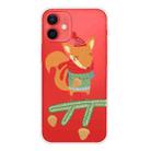 For iPhone 12 mini Trendy Cute Christmas Patterned Case Clear TPU Cover Phone Cases (Fox) - 1