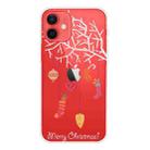 For iPhone 12 mini Trendy Cute Christmas Patterned Case Clear TPU Cover Phone Cases (White Tree Gift) - 1