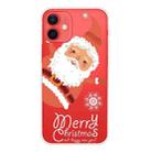 For iPhone 12 mini Trendy Cute Christmas Patterned Case Clear TPU Cover Phone Cases (Santa Claus) - 1