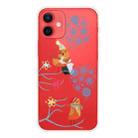 For iPhone 12 mini Trendy Cute Christmas Patterned Case Clear TPU Cover Phone Cases (Two Snowflakes) - 1