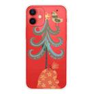 For iPhone 12 mini Trendy Cute Christmas Patterned Case Clear TPU Cover Phone Cases (Big Christmas Tree) - 1