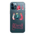 For iPhone 12 / 12 Pro Trendy Cute Christmas Patterned Case Clear TPU Cover Phone Cases(Christmas Suit) - 1