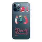 For iPhone 12 Pro Max Trendy Cute Christmas Patterned Case Clear TPU Cover Phone Cases(Christmas Suit) - 1