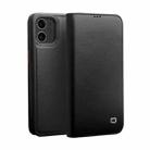 For iPhone 12 mini QIALINO Business Horizontal Flip Leather Case with Holder & Card Slots & Wallet (Black) - 1