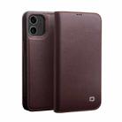 For iPhone 12 mini QIALINO Business Horizontal Flip Leather Case with Holder & Card Slots & Wallet (Brown) - 1