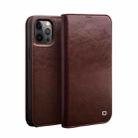 QIALINO Horizontal Flip Leather Case with Holder & Card Slots & Wallet For iPhone 12 Pro Max(Brown) - 1