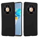 For Huawei Mate 40 Pro Pure Color Liquid Silicone Shockproof Full Coverage Case(Black) - 2