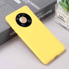 For Huawei Mate 40 Pro Pure Color Liquid Silicone Shockproof Full Coverage Case(Yellow) - 6