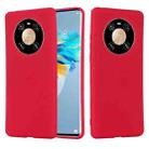 For Huawei Mate 40 Pro Pure Color Liquid Silicone Shockproof Full Coverage Case(Red) - 2