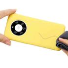 For Huawei Mate 40 Pro+ Pure Color Liquid Silicone Shockproof Full Coverage Case(Yellow) - 5