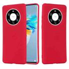 For Huawei Mate 40 Pro+ Pure Color Liquid Silicone Shockproof Full Coverage Case(Red) - 2