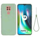 For Motorola Moto G9 Play Pure Color Liquid Silicone Shockproof Full Coverage Case(Green) - 1