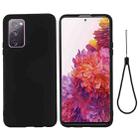 For Samsung Galaxy S20 FE / S20 Lite Pure Color Liquid Silicone Shockproof Full Coverage Case(Black) - 1